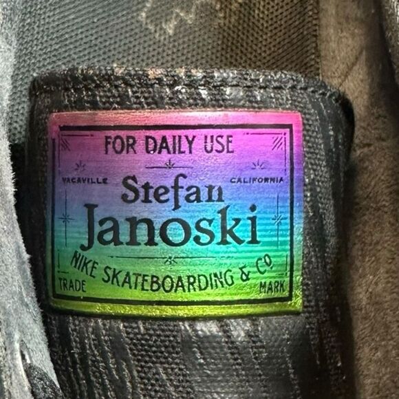 NIKE Men’s Black Canvas Zoom Stefan Janoski “For Daily Use” Skate Shoes Size 10 - Picture 10 of 10